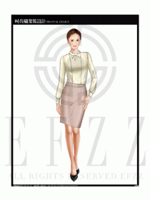 女時尚職業(yè)裝長袖襯衫設(shè)計圖202