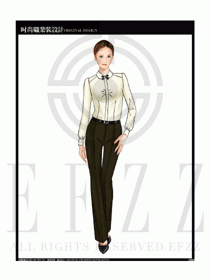 女時(shí)尚職業(yè)裝長袖襯衫設(shè)計(jì)圖219