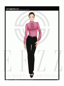 女時(shí)尚職業(yè)裝長(zhǎng)袖襯衫設(shè)計(jì)圖215
