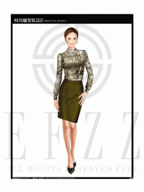 女時(shí)尚職業(yè)裝長袖襯衫設(shè)計(jì)圖230