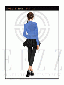 女時尚職業(yè)裝長袖襯衫設計圖240