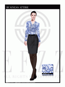 女時尚職業(yè)裝長袖襯衫設計圖253