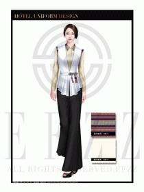 酒店制服西餐咨客服裝設(shè)計(jì)圖493