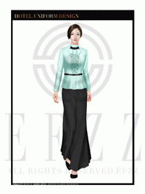 酒店制服西餐咨客服裝設(shè)計(jì)圖512