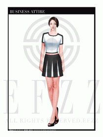 時尚促銷服務(wù)員服裝設(shè)計圖934