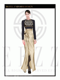 酒店制服西餐咨客服裝設(shè)計(jì)圖517