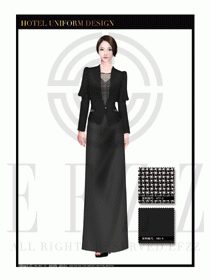 酒店制服西餐咨客服裝設計圖523