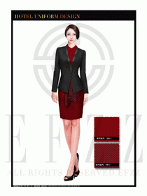 酒店總臺大堂服務(wù)員制服設(shè)計圖904