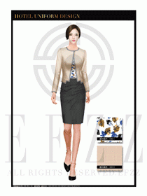 大堂總臺(tái)收銀接待員工制服288