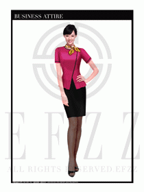 大堂總臺(tái)收銀接待員工制服310