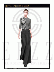 大堂總臺(tái)收銀接待員工制服348