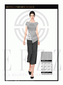 大堂總臺(tái)收銀接待員工制服363