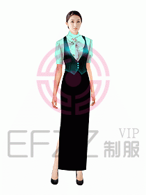 西餐咨客服裝093