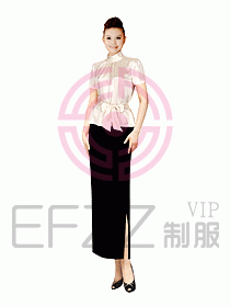 西餐咨客服裝098