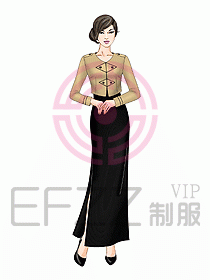 西餐咨客服裝165