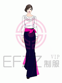 中餐迎賓服裝382