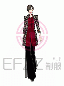 中餐迎賓服裝390