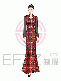 酒店中餐迎賓制服設計431