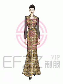 酒店中餐迎賓制服設(shè)計(jì)433