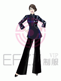 酒店中餐服務(wù)員制服設(shè)計(jì)910