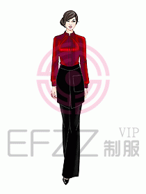 酒店中餐服務員制服設計922