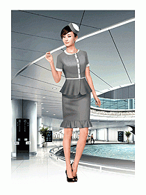 空姐服裝設(shè)計(jì)圖307