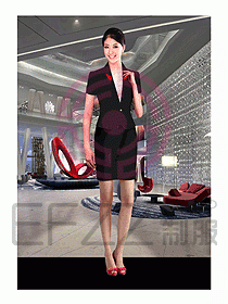 酒店前廳總臺(tái)制服360