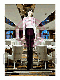 酒店西餐服務生制服526