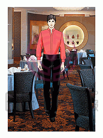 酒店西餐服務生制服548