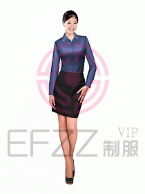 女職業(yè)裝長袖襯衫設計圖118