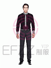 男職業(yè)裝長袖襯衫設計圖227