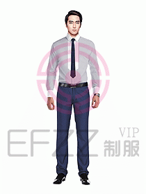 男職業(yè)裝長袖襯衫設計圖252
