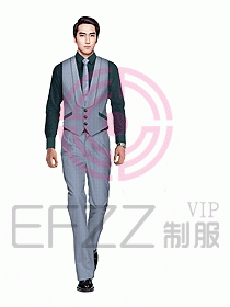 男職業(yè)裝馬夾設計圖062