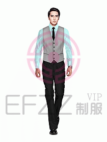 男職業(yè)裝馬夾設計圖070