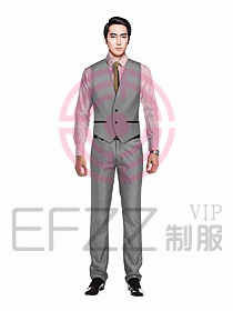 男職業(yè)裝馬夾設計圖077