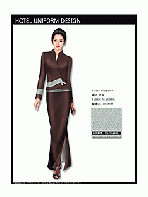 中餐咨客服裝設計效果圖544