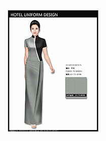 中餐咨客服裝設計效果圖547