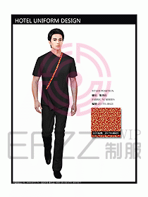 中餐服務(wù)員服裝設(shè)計效果圖1065