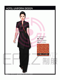 中餐服務(wù)員服裝設(shè)計(jì)效果圖1068