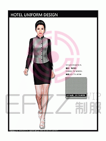 中餐服務(wù)員服裝設(shè)計(jì)效果圖1075