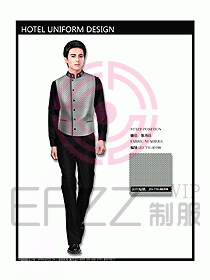 中餐服務員服裝設計效果圖1076