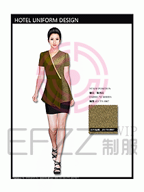 中餐服務(wù)員服裝設(shè)計效果圖1087