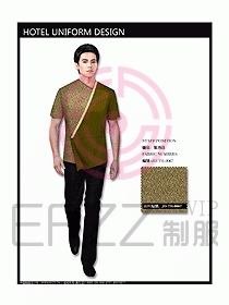 中餐服務(wù)員服裝設(shè)計(jì)效果圖1088