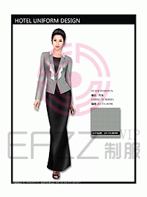 西餐咨客服裝設(shè)計效果圖301