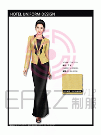 西餐咨客服裝設(shè)計效果圖304
