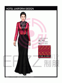 西餐咨客服裝設(shè)計效果圖305