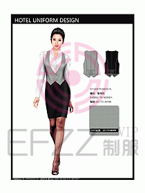 西餐服務(wù)員制服設(shè)計(jì)效果圖704