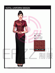 中餐咨客服裝設(shè)計(jì)效果圖550