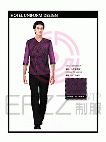 中餐服務員制服設計效果圖1097