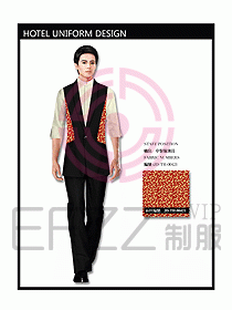 中餐服務(wù)員制服設(shè)計(jì)效果圖1101